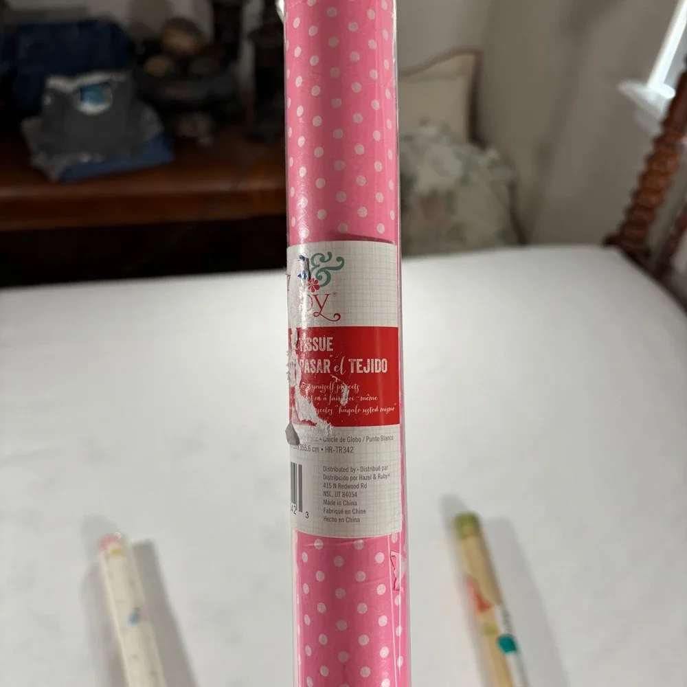 Hallmark Hazel & Ruby Gift Wrap Bundle 3 Rolls Pink Floral Gold Excellent New